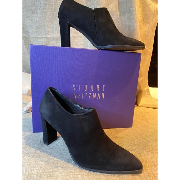 Stuart Weitzman Shoes - STUART WEITZMAN BLK SUEDE BOOTIES (8M) (EUC)